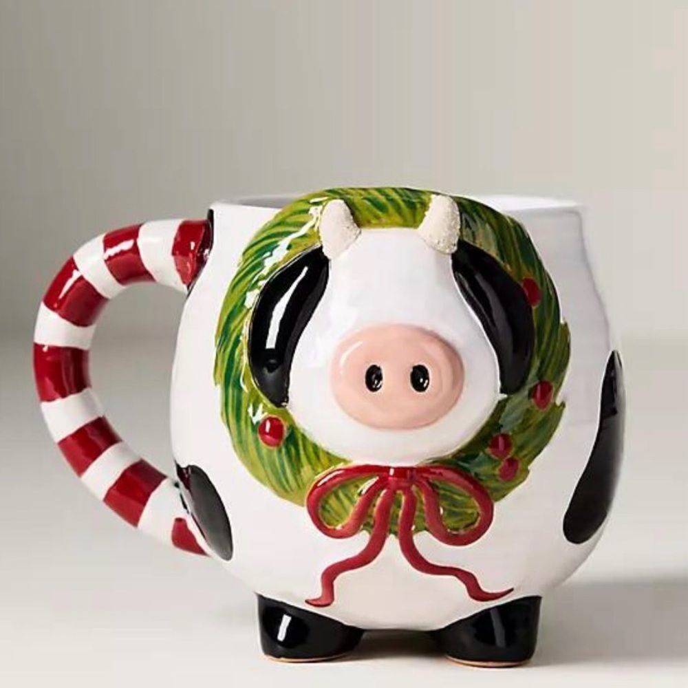 Anthropologie NWT Festive Animal Stoneware Mug - Picture 3 of 3
